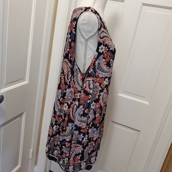NWT J.Jill Paisley Print Double Layer Sleeveless Tunic/Dress Size XL - Picture 3 of 12
